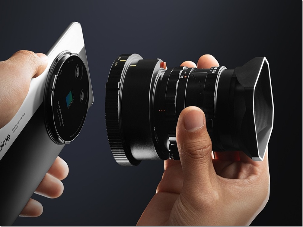 圖說：realme顛覆智慧型手機攝影的既有框架，在MWC 2025首度公開可拆換鏡頭概念機。