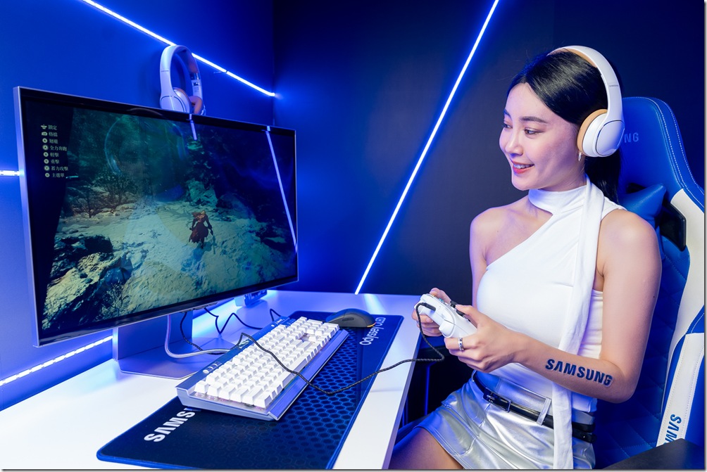 【新聞圖片03】三星首款裸視3D電競顯示器，Odyssey 3D 運用創新光場顯示（LFD）技術並結合眼動追蹤技術和視覺映射演算法，創造突破性裸視3D體驗。