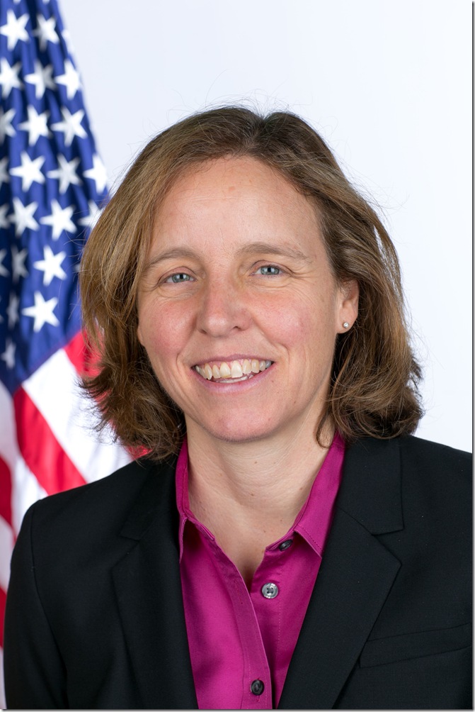 Megan Smith, OSTP, portrait taken during the commissioned officer portrait session in the Eisenhower Executive Office Building of the White House, Sept. 30, 2014. (Official White House Photo by Chuck Kennedy)