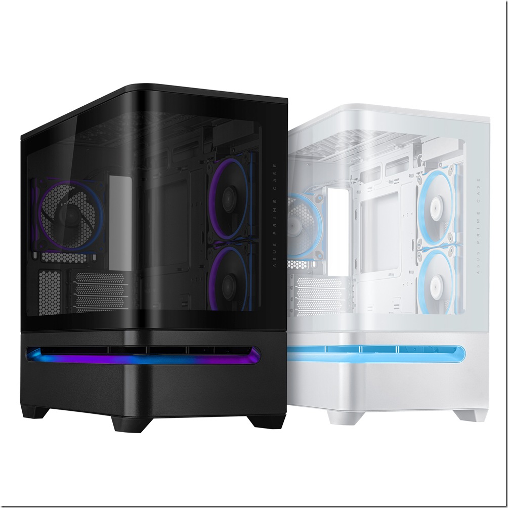 再現極簡美學的ASUS Prime AP202，提供星曜黑、晨曦白兩款配色選擇，可依個人喜好和硬體風格自由搭配。