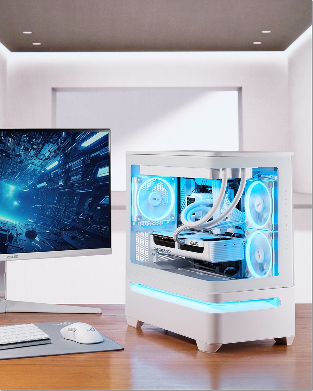 為確保使用安全性，以及提升產品耐用性，ASUS Prime AP202玻璃面板經鋼化與熱彎製程強化，並配備快拆導軌和防脫落機構，安裝、維護皆輕鬆便利。