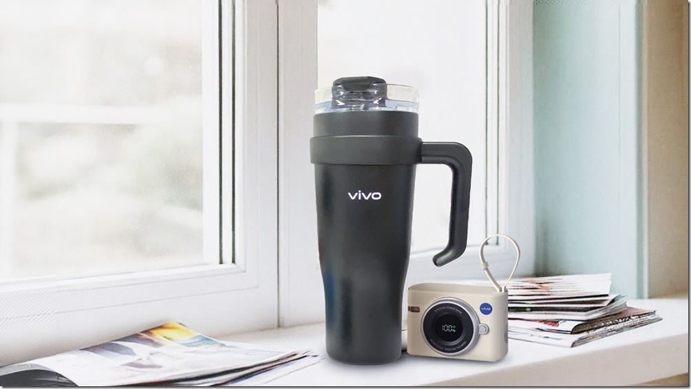 【vivo新聞照片】6月13日至6月30日，凡於台北三創體驗旗艦店購買任一款vivo手機，即可獲得「限量獨家聯名冰霸杯」乙只。選購雙冠旗艦X200系列，更加碼贈送「vivo典藏相機造型行動電源」。