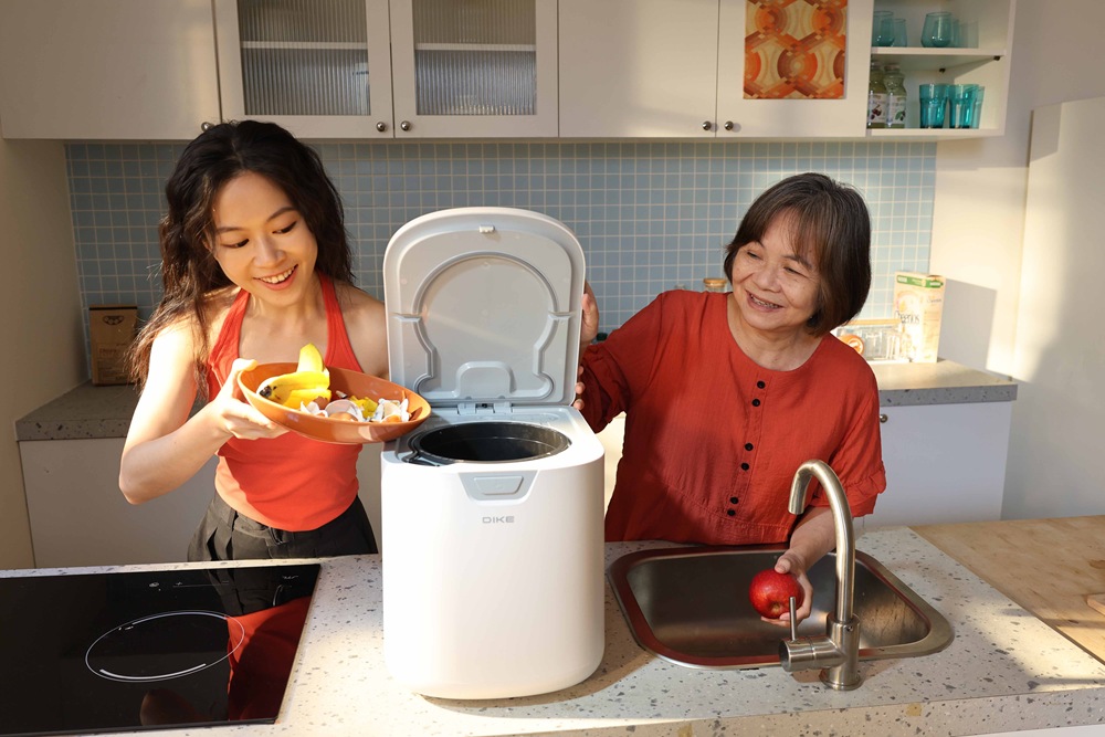 DIKE 3.5L淨味儲存智能廚餘機登場，首創一機兩用，是廚餘保存桶也是廚餘機。