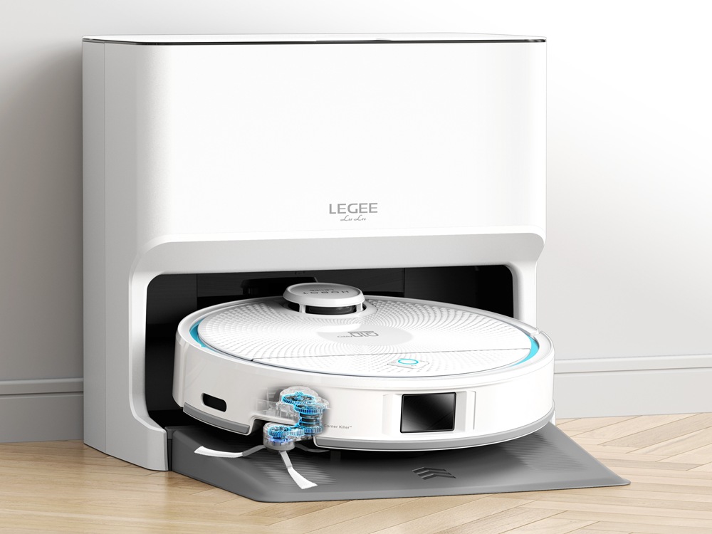 圖1. HOBOT 雷姬 LEGEE-Q10 Pro 專為寵物家庭、有地毯與磁磚混合空間、重視衛生與便利的台灣家庭設計