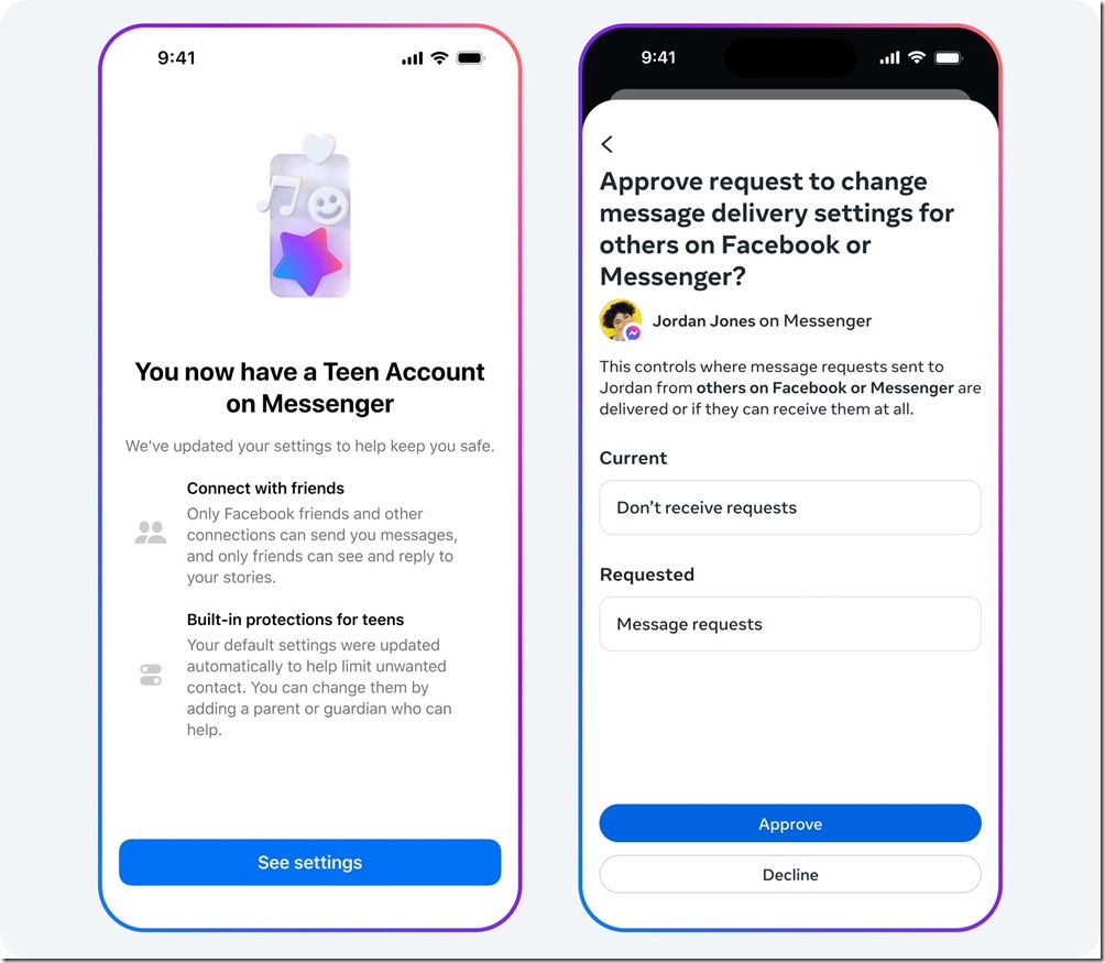 【新聞圖片三】Facebook 與 Messenger 青少年帳號安全措施本週正式實施 【新聞圖片三】Facebook 與 Messenger 青少年帳號安全措施本週正式實施
