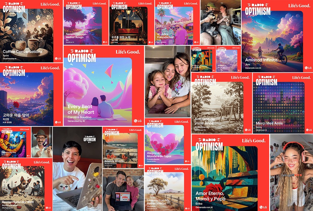 【新聞圖片2】LG《Radio Optimism》全球用戶利用AI創作了超過70萬首專屬歌曲，累積播放與分享超過150萬次