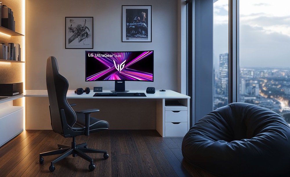 【新聞圖片2】LG UltraGear OLED電競螢幕指定型號採用L型支架,可自由調整到眼睛最放鬆的角度 【新聞圖片2】LG UltraGear OLED電競螢幕指定型號採用L型支架,可自由調整到眼睛最放鬆的角度