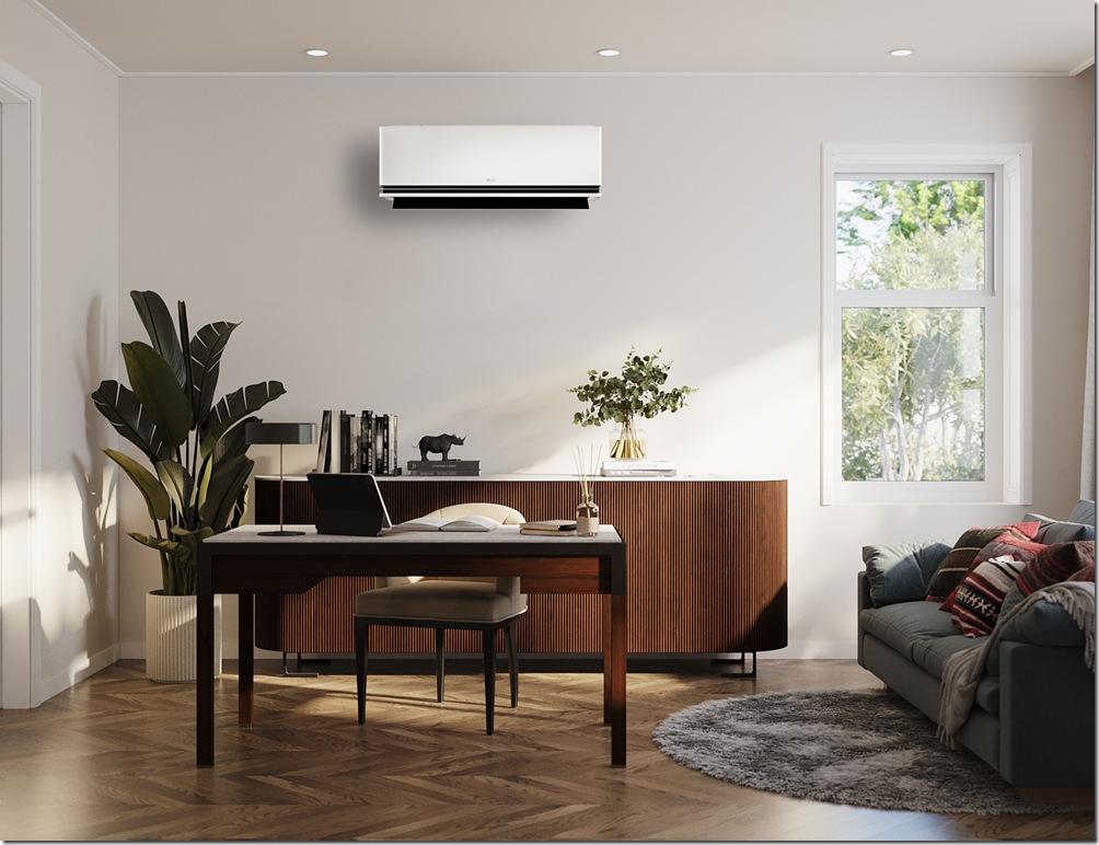 【新聞圖片5】LG DUALCOOL WiFi 雙迴轉變頻空調外型極簡美觀，同時具備舒適風 、溫濕智控科技等功能