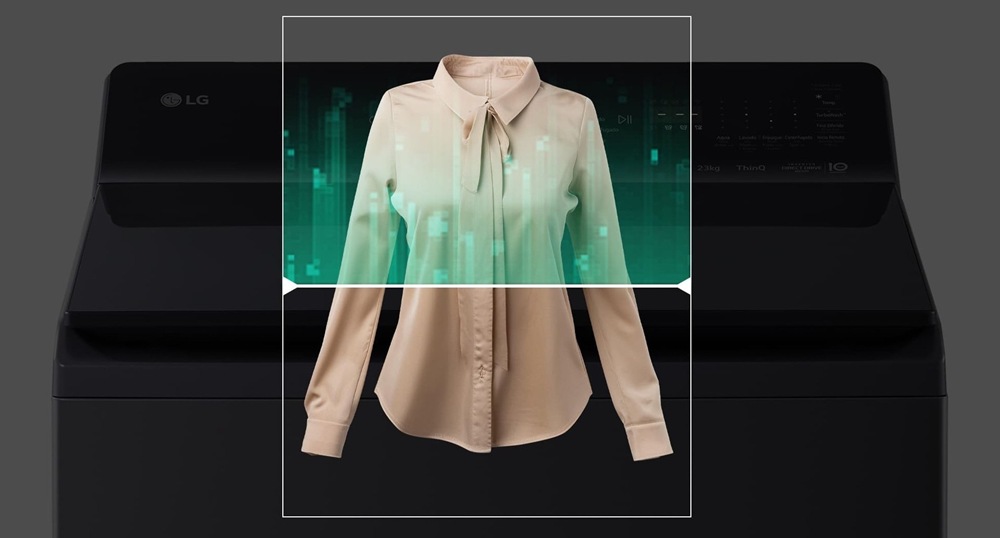 【新聞圖片2】LG EZ直立式洗衣機搭載AI Wash智慧洗，能自動調整最適合的洗程