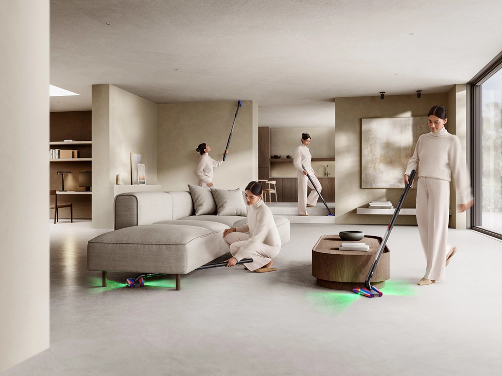 【新聞圖片4-2】Dyson PencilVac™ Fluffycones鉛筆吸塵器，搭配多元吸頭配置，靈活滿足不同居家清潔需求。