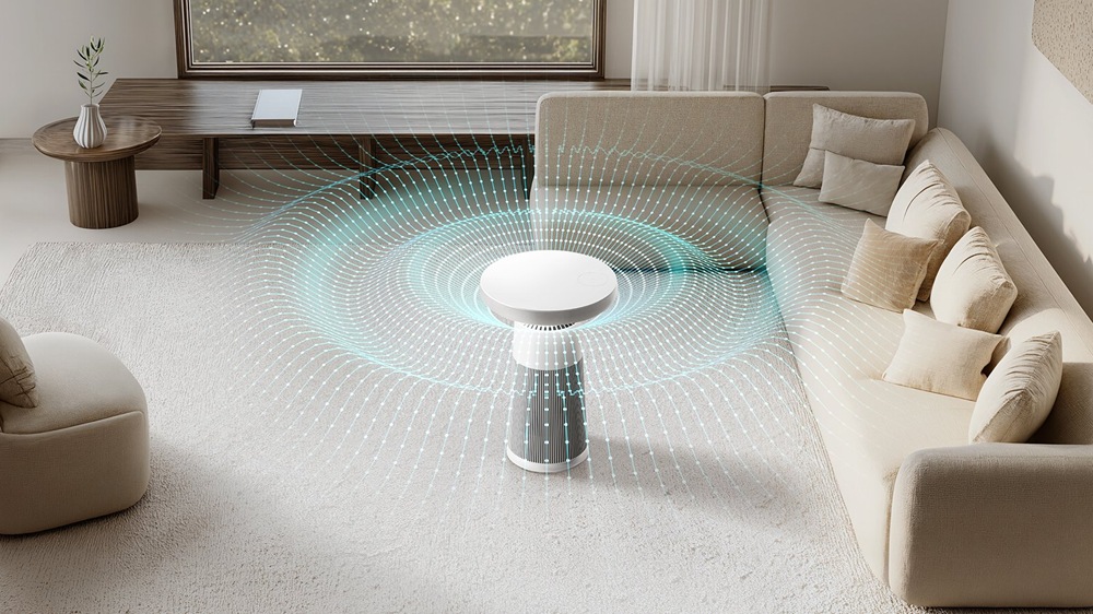 【新聞圖片2】LG AeroSpeaker空氣清淨機以杜比音效結合LG 360° 全向性聲音技術，打造沉浸式聆聽體驗