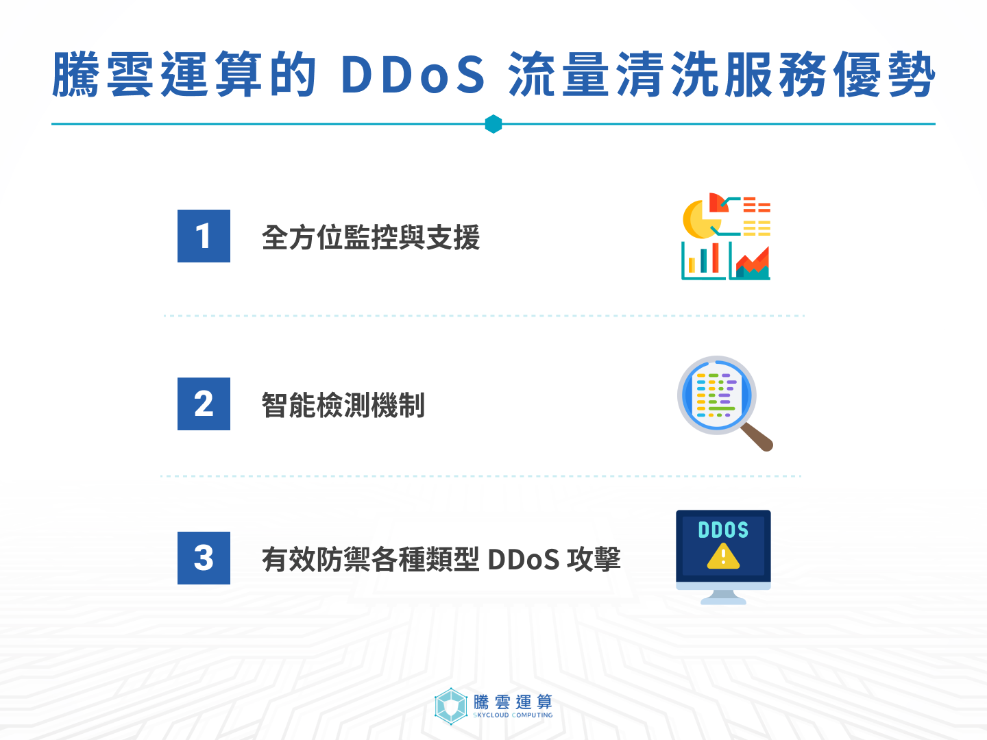 騰雲運算的 DDoS 流量清洗服務優勢