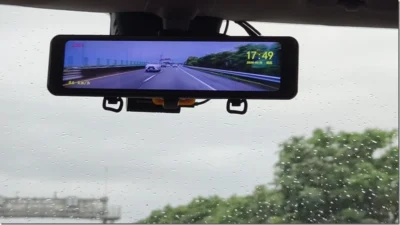 Polaroid T1211D 雙外拉電子後視鏡行車記錄器實測