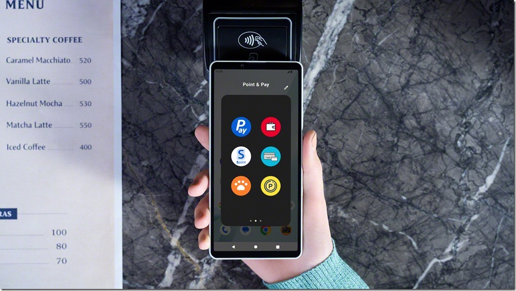 圖說 4 ) Xperia 10 VIII 全新導入「點數與支付」快捷選單,只需連按兩下電源鍵,即可快速開啟支付、會員及常用應用程式。 圖說 4 ) Xperia 10 VIII 全新導入「點數與支付」快捷選單,只需連按兩下電源鍵,即可快速開啟支付、會員及常用應用程式。