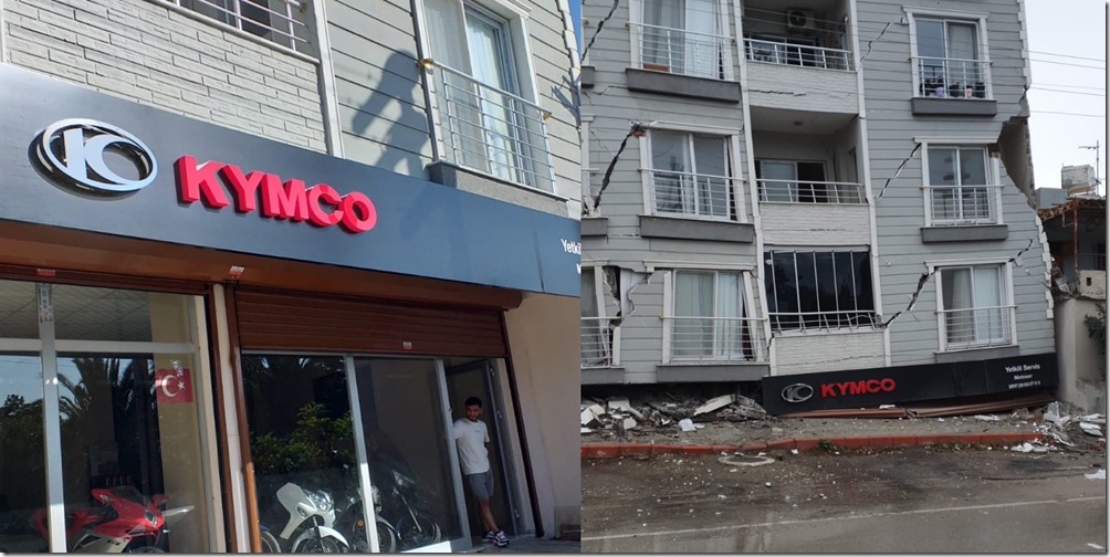 2. 先前曾找藝人吳鳳廣告代言的 KYMCO (光陽機車) 不僅在土國設組裝廠，在當地也相當知名，近期在當地發表新上市的三輪重機CV3，此次土敘強震也震毀部份經銷商店面。