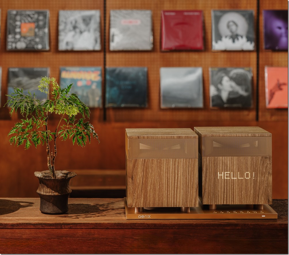 Aerix DUET MK3 以極簡美學的工藝設計整合成 All in one 系統，帶給消費者生活中的享受與音質完美發揮。