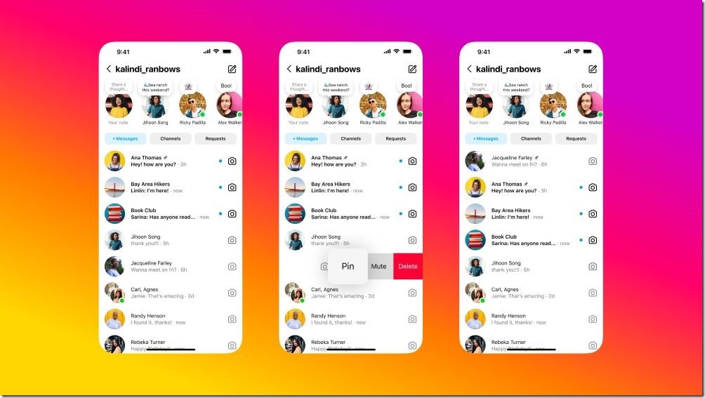 【新聞圖片2】置頂 3 組聊天室