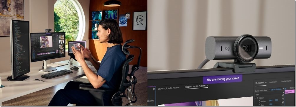 圖說02 MX Brio 擁有超高清 4K 解析度搭配 AI 智慧技術，讓視訊會議變得更加清晰、流暢