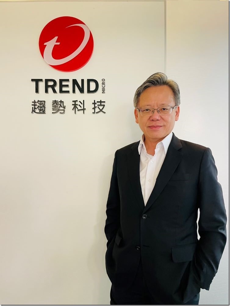 【圖說二】趨勢科技台灣區總經理洪偉淦呼籲企業著眼於將資安佈局「左移」，掌握風險預防與威脅情報，為資安防禦力施打預防針。